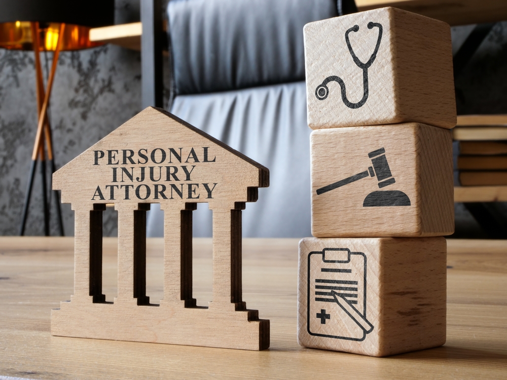 Personal Injury Attorney with cubes symbolizing the concept of law