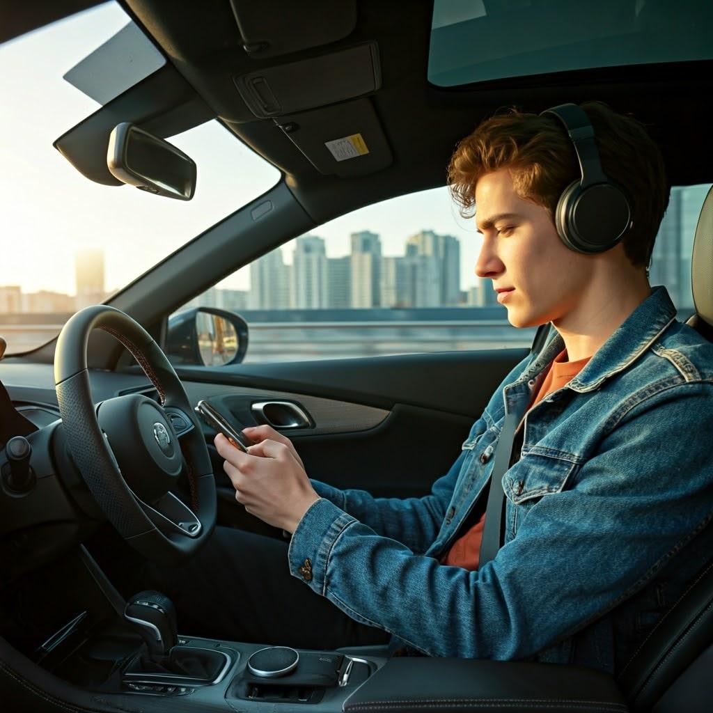 can you wear headphones while driving