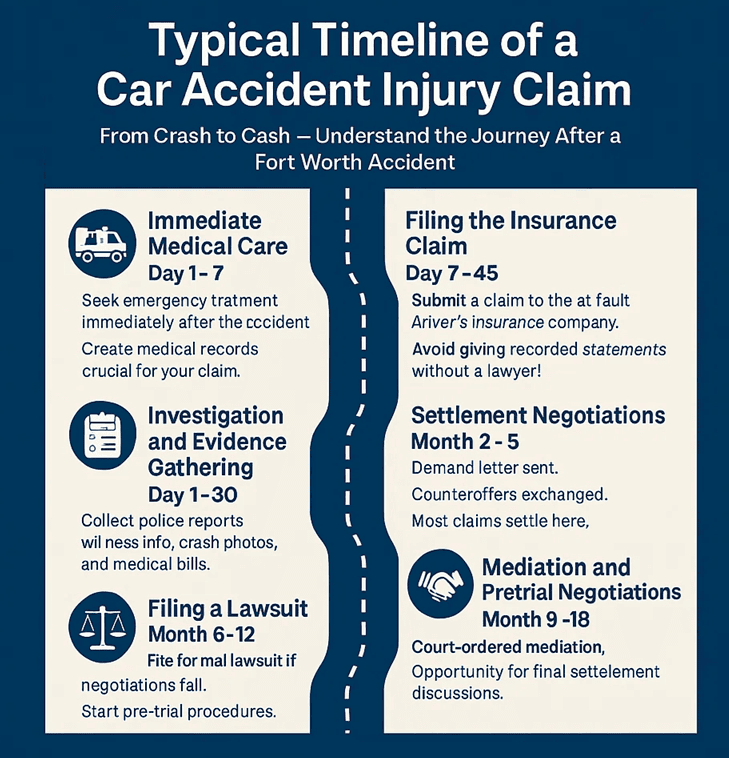 Typical Timeline of a Car Accident Injury Claim