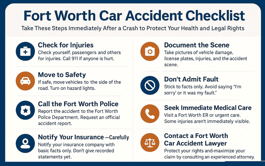 Fort Worth Auto Accident Checklist