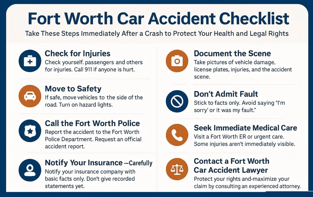 Fort Worth Auto Accident Checklist