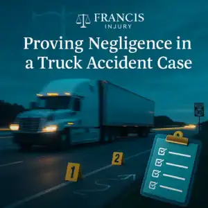Proving negligence in truck accident case