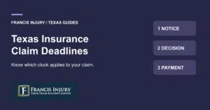 Texas insurance claim deadlines: three payment stages