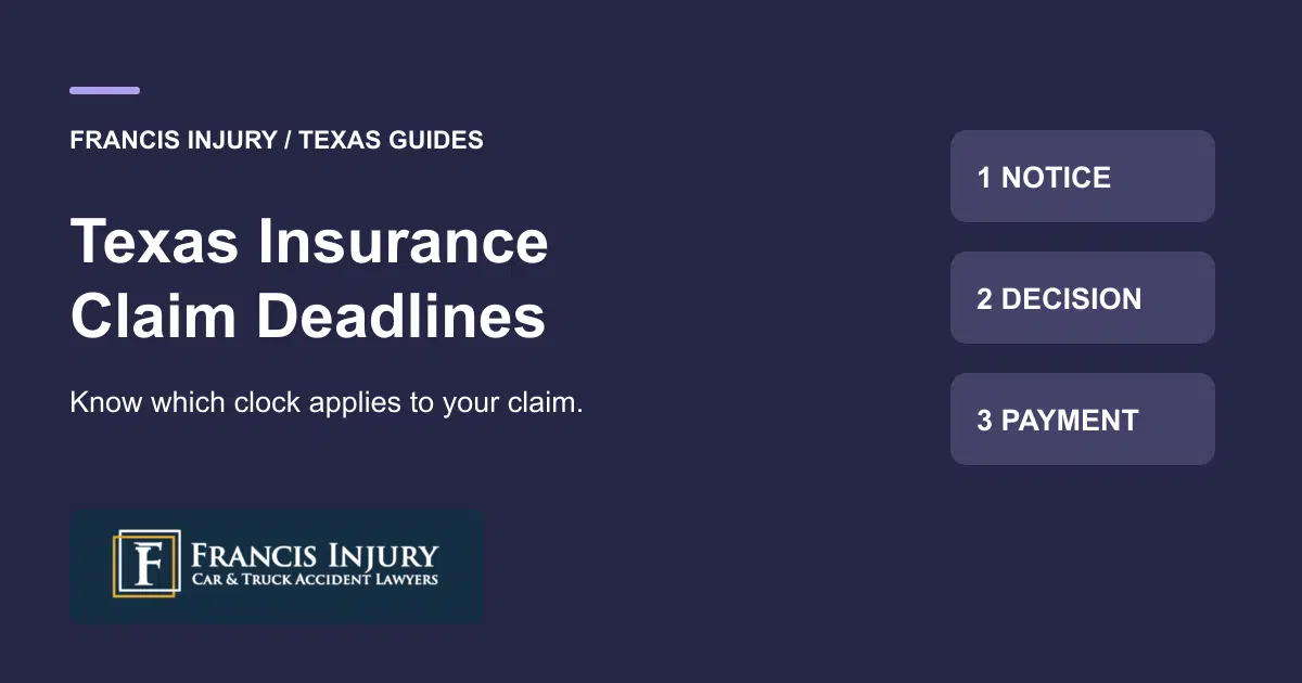 Texas insurance claim deadlines