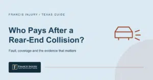 who pays for a rear-end collision — Fault, coverage and the evidence that matters